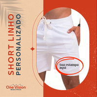 Short Linho Estampado Personalizado